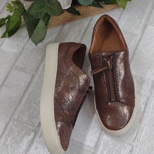 Brown Textured Women's Sneakers